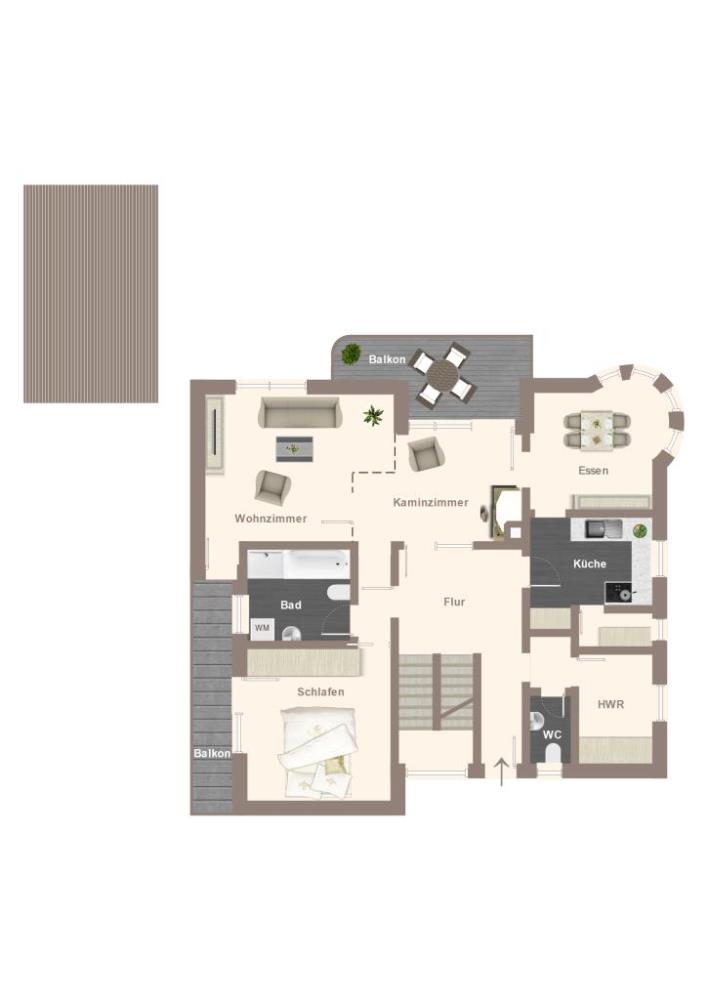 Einfamilienhaus mit Einliegerwohnung ***VERKAUFT*** - Skizze Grundriss Erdgeschoss