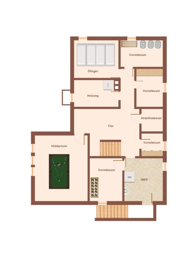 Einfamilienhaus mit Doppelcarport ***VERKAUFT*** - Skizze Grundriss Kellergeschoss