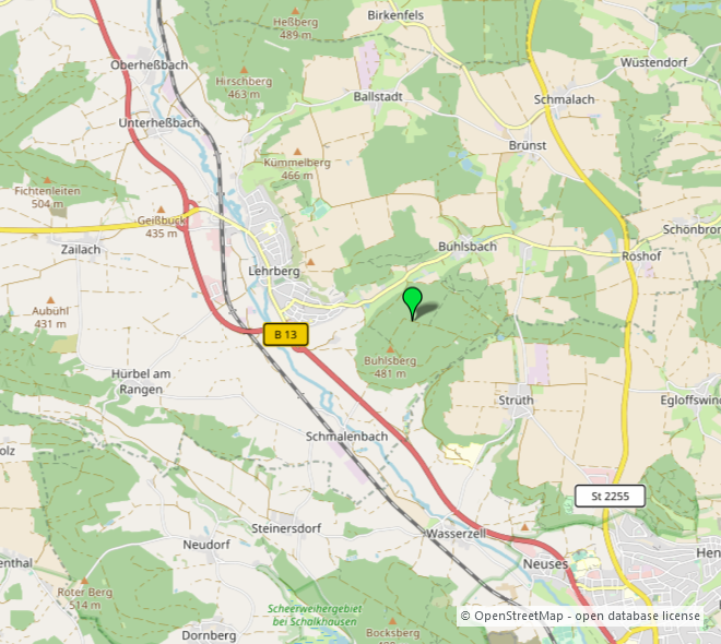 Forstwirtschaftliche Fläche - Nadelwald - Umgebungskarte 