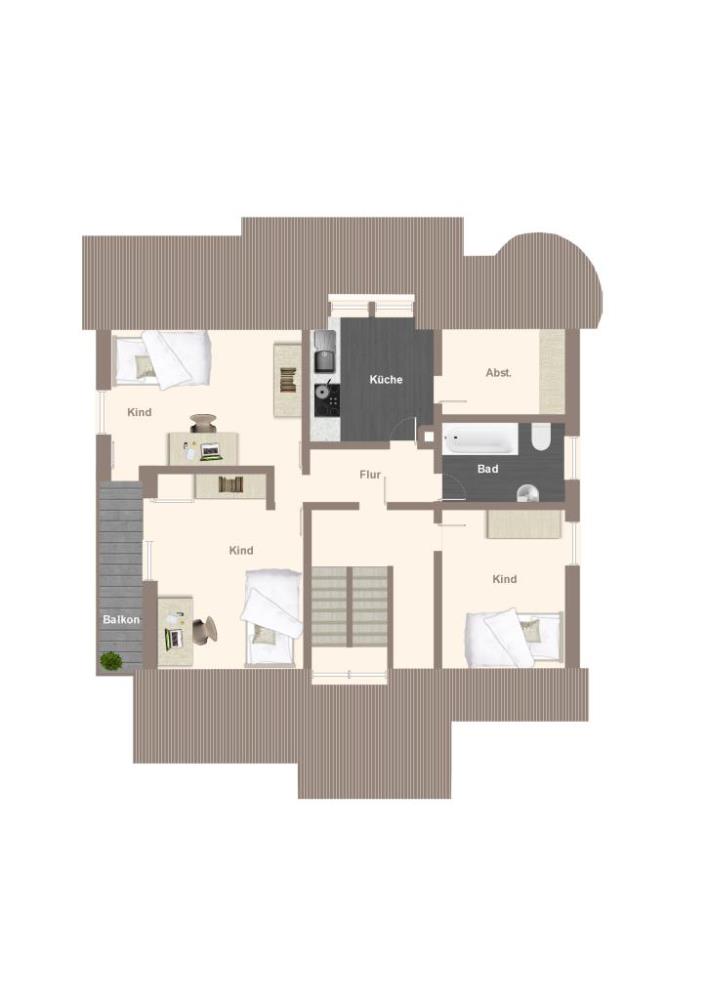 Einfamilienhaus mit Einliegerwohnung ***VERKAUFT*** - Skizze Grundriss Dachgeschoss
