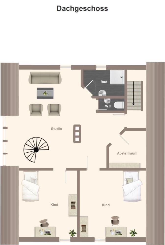 2-3 Familienhaus mit Garage ***VERKAUFT*** - Skizze Dachgeschoss