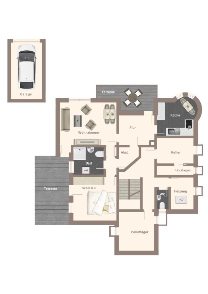 Einfamilienhaus mit Einliegerwohnung ***VERKAUFT*** - Skizze Grundriss Untergeschoss