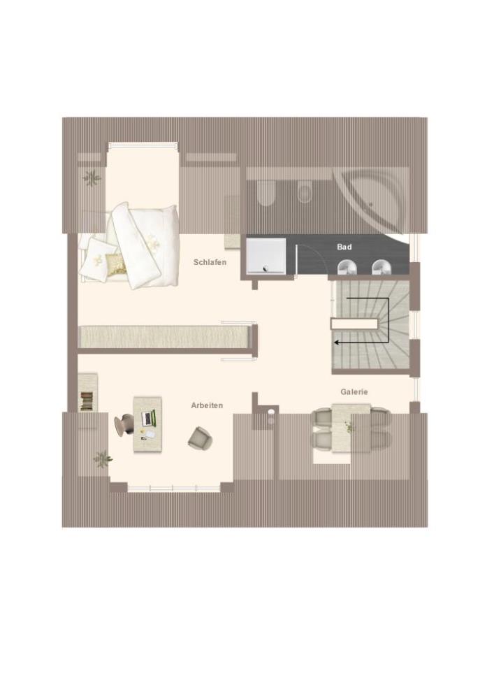 Moderne Doppelhaushälfte mit Garage ***VERKAUFT*** - Skizze Grundriss Obergeschoss
